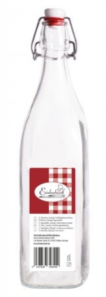 Bügelflasche vierkant Swing Bottle 1000ml